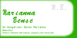 marianna bense business card